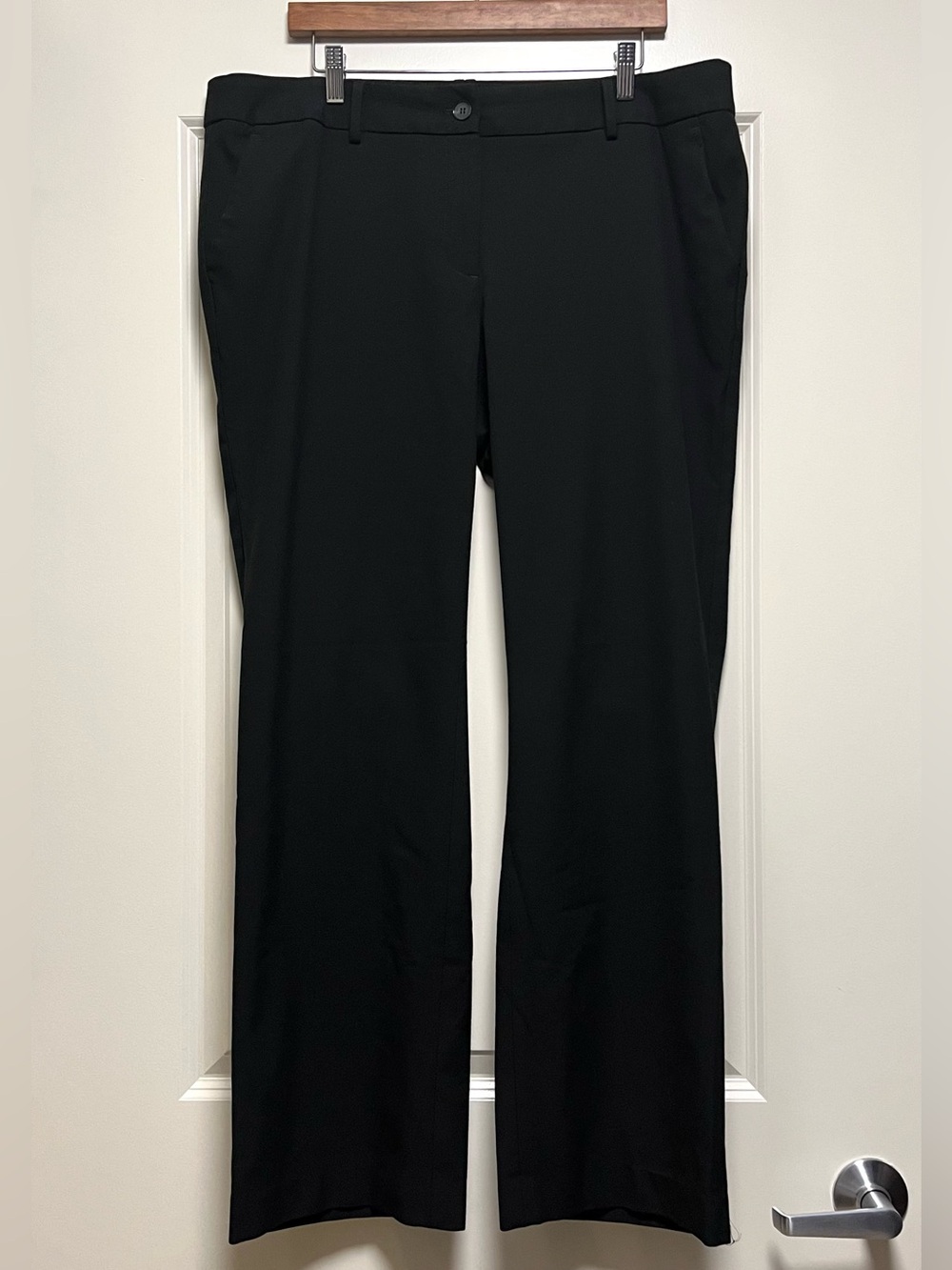Talbots Windsor Trouser Pants Washable Comfy Business Casual Classic Black 14W